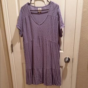Knox Rose Lilac Textured V-Neck Dress